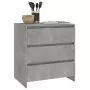 Credenza Grigio Cemento 70x41x75 cm in Truciolato