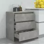 Credenza Grigio Cemento 70x41x75 cm in Truciolato