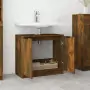 Armadietto Bagno Rovere Fumo 64,5x33,5x59 cm Legno Multistrato