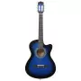 Set Chitarra Classica Western 12 pz con 6 Corde Blu 38"