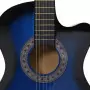 Set Chitarra Classica Western 12 pz con 6 Corde Blu 38"