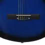 Set Chitarra Classica Western 12 pz con 6 Corde Blu 38"