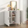 Credenza 90x34x80 cm in Legno Multistrato Bianco Lucido