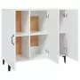 Credenza 90x34x80 cm in Legno Multistrato Bianco Lucido