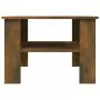 Tavolino da Salotto Rovere Fumo 60x60x42 cm Legno Multistrato