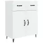 Credenza 69,5x34x90 cm in Legno Multistrato Bianco Lucido