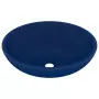 Lavandino Lusso Ovale Blu Scuro Opaco 40x33 cm in Ceramica