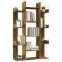 Libreria Rovere Fumo 86x25,5x140 cm in Legno Multistrato