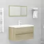 Mobile Bagno con Lavabo Integrato Rovere Sonoma in Truciolato