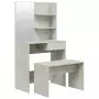 Set Tavolo da Toeletta Grigio Cemento 74,5x40x141 cm