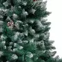 Albero di Natale Artificiale con Pigne e Neve Bianca 150 cm