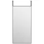 Specchio da Porta Nero 40x80 cm in Vetro e Alluminio
