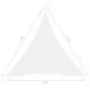 Parasole a Vela Oxford Triangolare 4x4x4 m Bianco