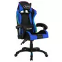 Sedia da Gaming con Luci a LED RGB Blu e Nera in Similpelle