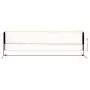 Rete da Badminton Regolabile 500x103x94-158 cm in Metallo