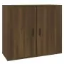 Credenza Rovere Marrone 80x33x70 cm in Legno Multistrato