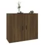 Credenza Rovere Marrone 80x33x70 cm in Legno Multistrato