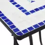 Set Bistrò 3 pz con Mosaico in Ceramica Blu e Bianco