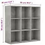 Libreria Grigio Cemento 98x30x98 cm in Truciolato