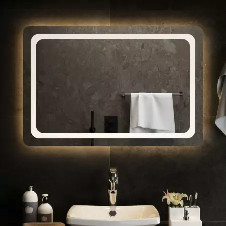 Specchio da Bagno con Luci LED 90x60 cm