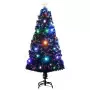 Albero di Natale Artificiale Supporto/LED 120 cm Fibra Ottica