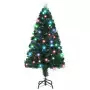 Albero di Natale Artificiale Supporto/LED 120 cm Fibra Ottica