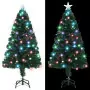 Albero di Natale Artificiale Supporto/LED 120 cm Fibra Ottica