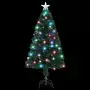 Albero di Natale Artificiale Supporto/LED 120 cm Fibra Ottica