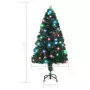 Albero di Natale Artificiale Supporto/LED 120 cm Fibra Ottica