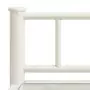 Comodino Bianco e Trasparente 45x34,5x60,5 cm Metallo e Vetro