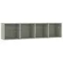 Libreria/Mobile TV Grigio Cemento 143x30x36 cm