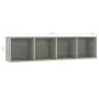 Libreria/Mobile TV Grigio Cemento 143x30x36 cm