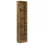 Libreria a 5 Ripiani Rovere Fumo 40x24x175 cm Legno Multistrato