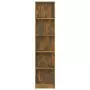 Libreria a 5 Ripiani Rovere Fumo 40x24x175 cm Legno Multistrato