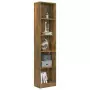 Libreria a 5 Ripiani Rovere Fumo 40x24x175 cm Legno Multistrato