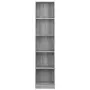 Libreria 5 Ripiani Grigio Sonoma 40x24x175 cm Legno Multistrato