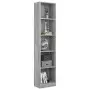 Libreria 5 Ripiani Grigio Sonoma 40x24x175 cm Legno Multistrato