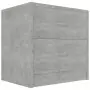 Comodini 2 pz Grigio Calcestruzzo 40x30x40 cm in Truciolato