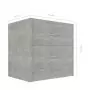 Comodini 2 pz Grigio Calcestruzzo 40x30x40 cm in Truciolato