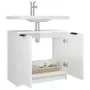 Mobile da Bagno Bianco Lucido 64,5x33,5x59 cm Legno Multistrato