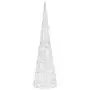 Piramide Decorativa Cono di Luce LED Acrilico Blu 90 cm