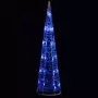 Piramide Decorativa Cono di Luce LED Acrilico Blu 60 cm