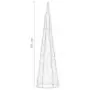 Piramide Decorativa Cono di Luce LED Acrilico Blu 60 cm