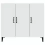 Credenza Bianca 90x34x80 cm in Legno Multistrato