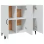 Credenza Bianca 90x34x80 cm in Legno Multistrato