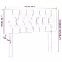 Testiera Tortora 90x7x78/88 cm in Tessuto