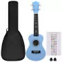 Set Ukulele Soprano con Borsa per Bambini Blu 21"