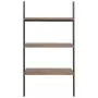 Scaffale Pendente a 3 Livelli Marrone Scuro e Nero 64x34x116cm