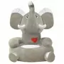 Poltrona in Peluche per Bambini Elefante Grigio