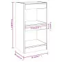 Libreria/Divisorio Rovere Fumo 40x30x72 cm